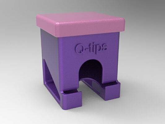 qtip dispenser v2 | 3d print model