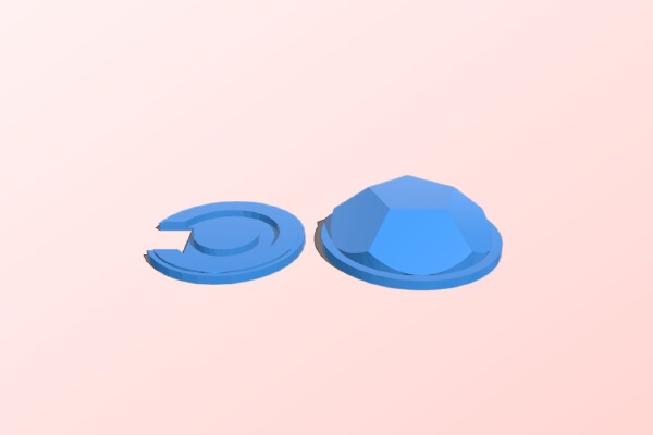 Steven's Gem with room for electronics | 3d print model