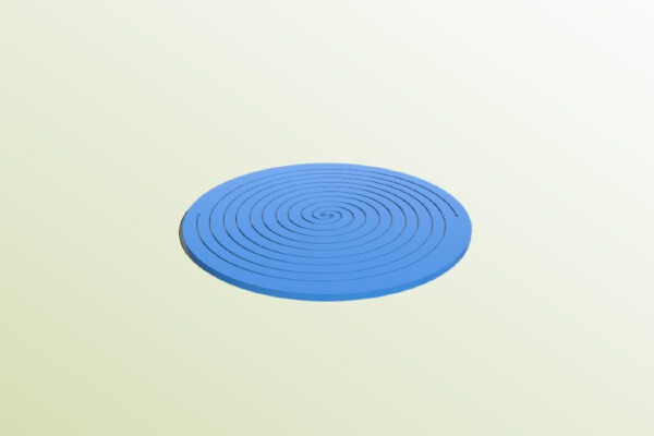 Spiraform: Contra spiralled tension structure. Add toothpick. | 3d print model
