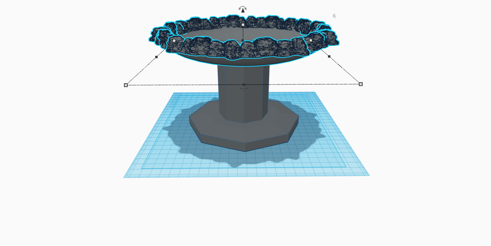 Bird Bath With Rocks