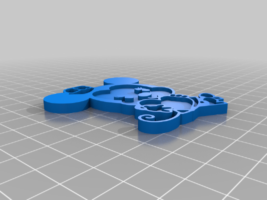 Badge cute Minnie v2 | 3d print model