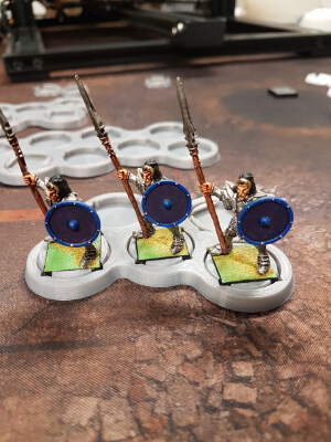20mm Square to 25mm Round Base Movement Trays | 3d print model