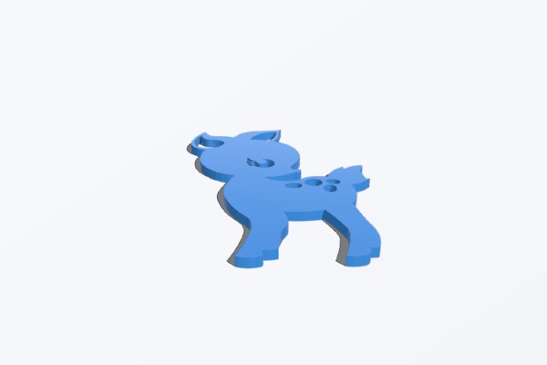 Small Deer Fridge Magnet | 3d print model