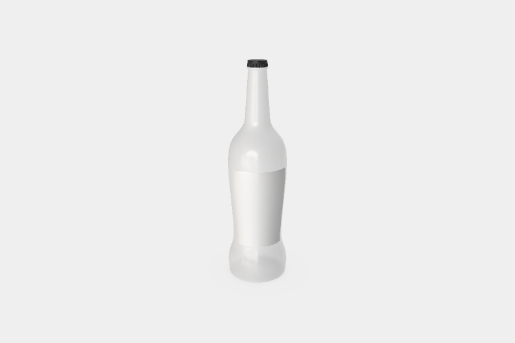 Transparent Liquor Bottle Mockup
