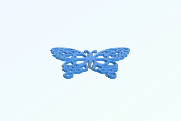 Butterfly With Hearts | 3d print model