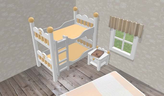 Configurable bed or bunk bed | 3d print model