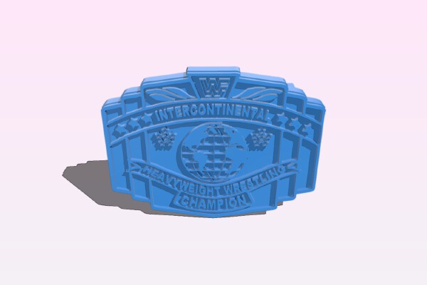 WWF Intercontinental Belt Buckle | 3d print model