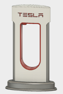 Telsa Phone Charger NO SUPPORTS REQ'D | 3d print model