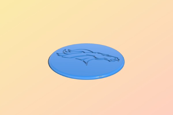 Denver Broncos Coaster | 3d print model