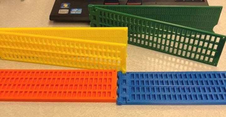 *UPDATE* Four Line 8-Dot Braille Slate | 3d print model