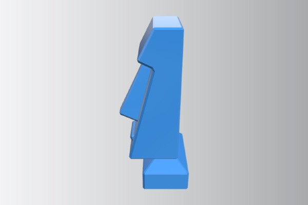 Cubist Moai | 3d print model