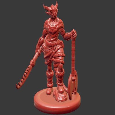 Dragonborn Barbarian Miniature | 3d print model