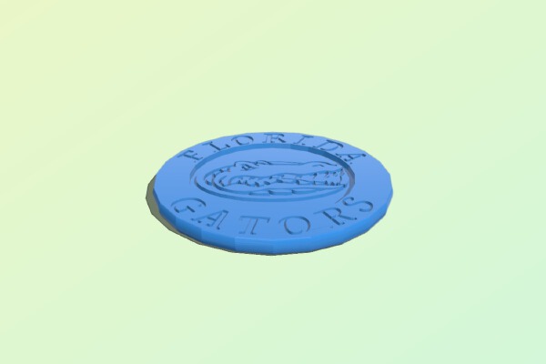 Florida Gators Coaster | 3d print model