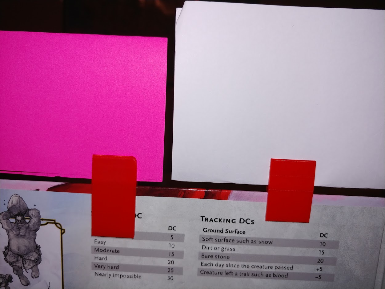 DM Screen index card clips
