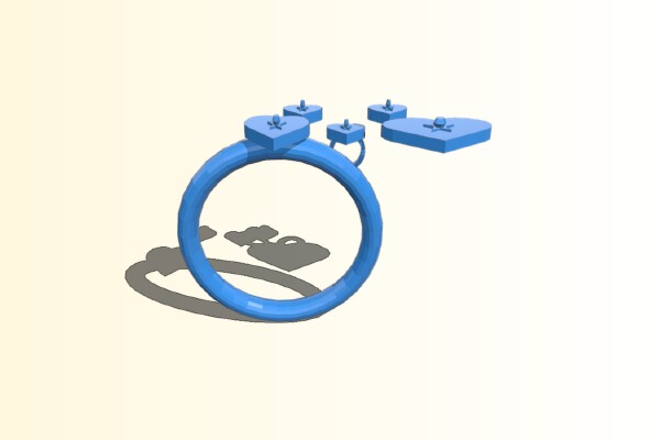 star of the heart jewelry set | 3d print model