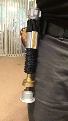 Lightsaber Holster Clip and Button For Brad Harris Lightsaber | 3d print model