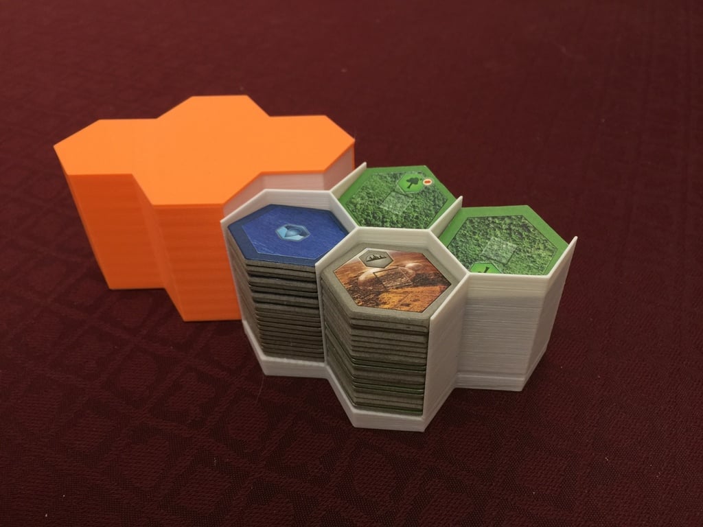 Terraforming Mars Hextile Holder (and Lid)