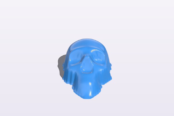 skull coming from wall | 3d print model