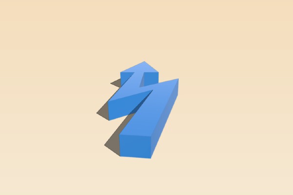 Electrical Arrow Symbol _ Logo | 3d print model