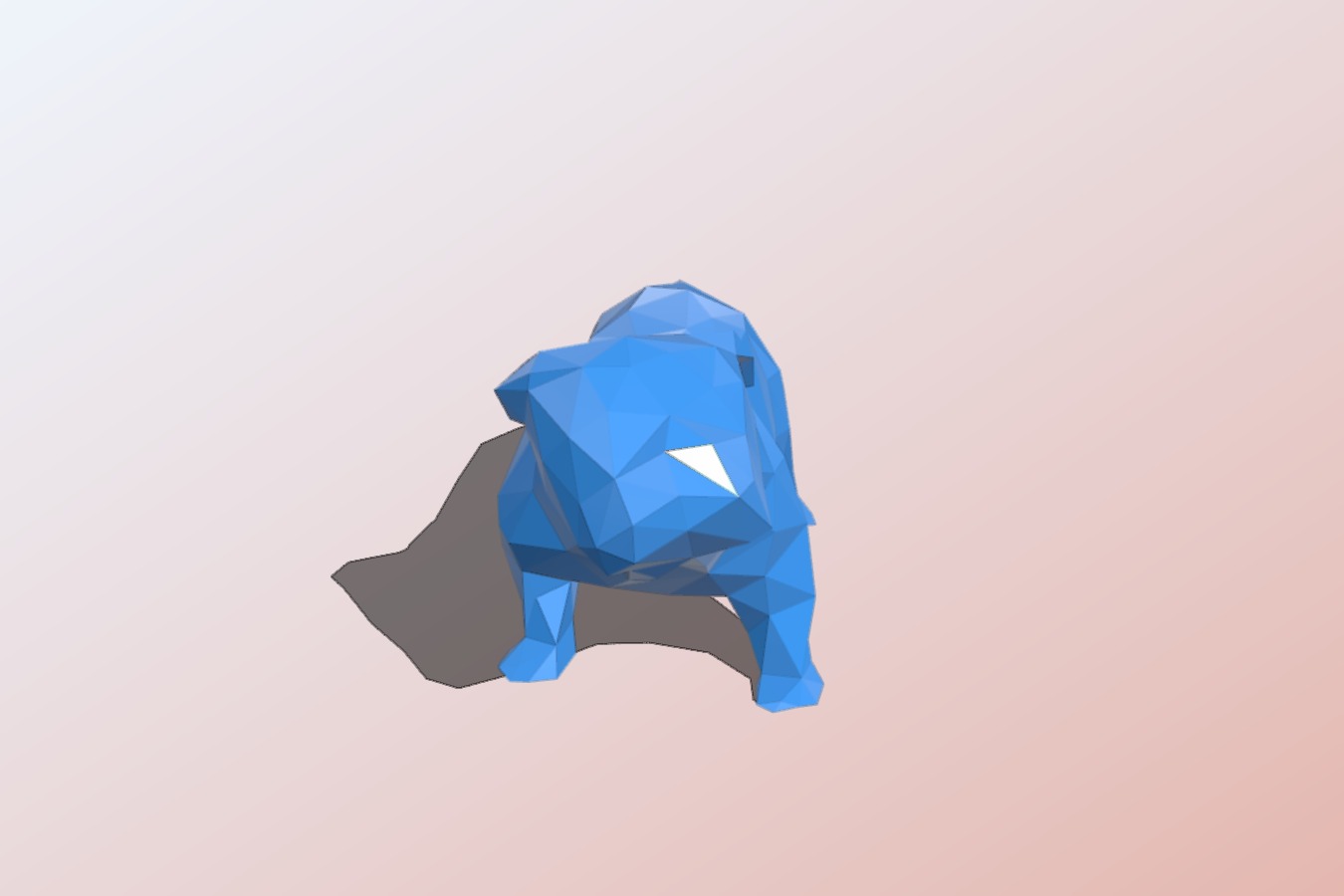 English Bulldog - Low Poly - Low Polygon model