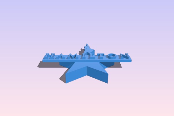 Standing Hamilton Logo | 3d print model