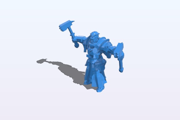 Warrior Priest - empire - tm - low poly | 3d print model
