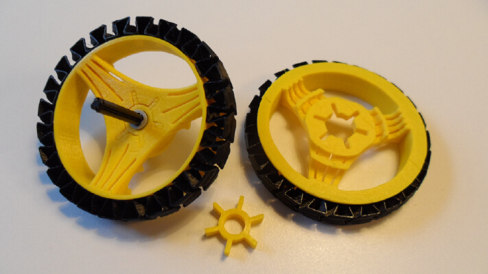 Autonomous Robot WheelRim fitting LEGO Technics axles | 3d print model