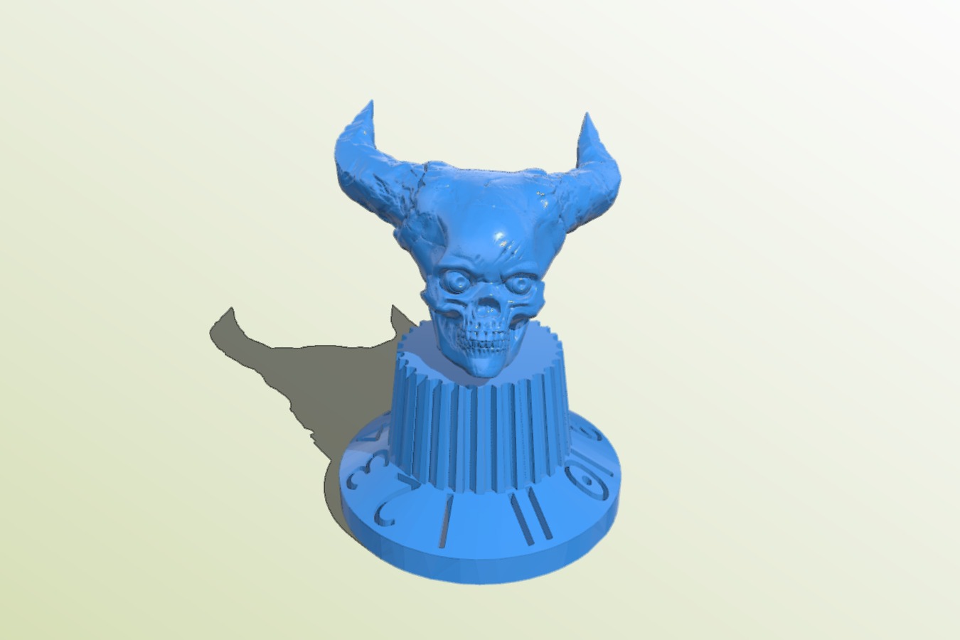 guitar knob goes to 11 with demon skull