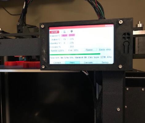 PanelDue 5i mount for RailcoreII | 3d print model