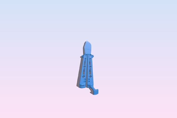 Kershaw Lucha-like balisong | 3d print model
