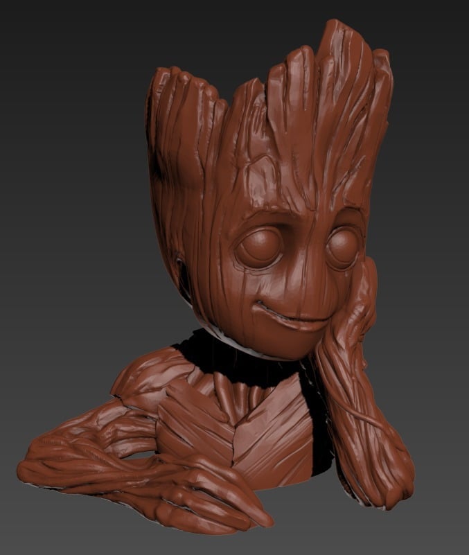 Baby Groot Pot, single object re-remix