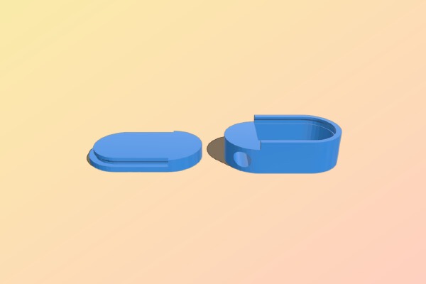 PillBox Keychain for 2 Aspirin 81mg | 3d print model
