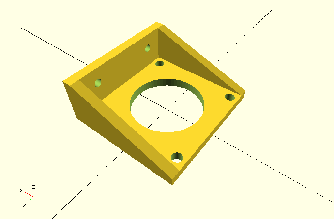 Nema 23_17 Stepper mount + Bearing mount