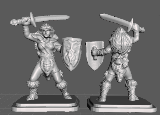 HEROQUEST - Frozen Horror - Female Barbarian repaired | 3d print model