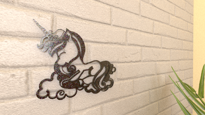 Sleepy Unicorn Wall Art | 3d print model