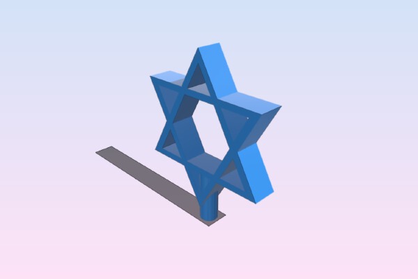 Shield of David_Star of David Tree_Bush topper. | 3d print model