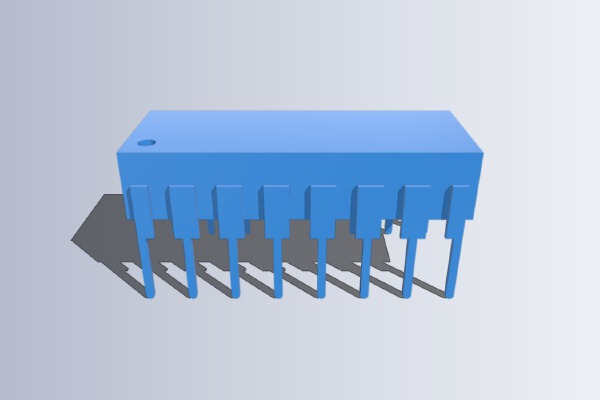 8, 16 & 20-pin DIPs - 20-pin PIC18F14K50-I_P | 3d print model