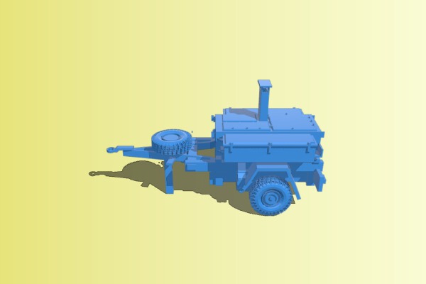 Military trailer B0012373 3d model file for 3d printer | 3d print model
