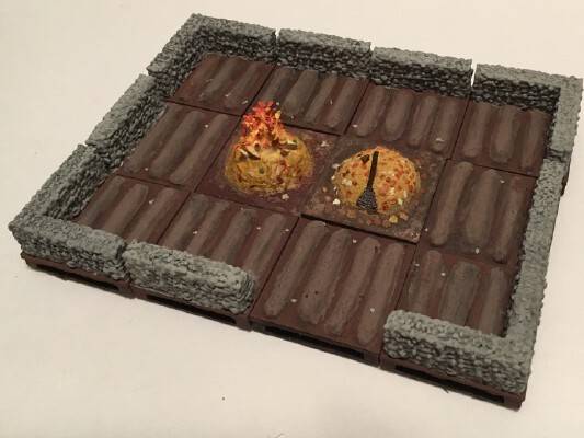 Miniature Pile Fall Leaves & Burning Leaves w_ OPENlock | 3d print model