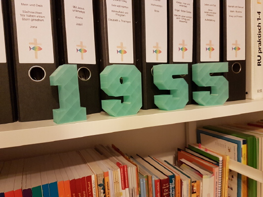 Standing numbers (e.g. as birthday present or decoration 0-9) | 3d print model