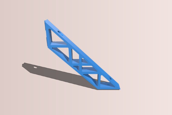 2020 Vertical Brace with grooves | 3d print model