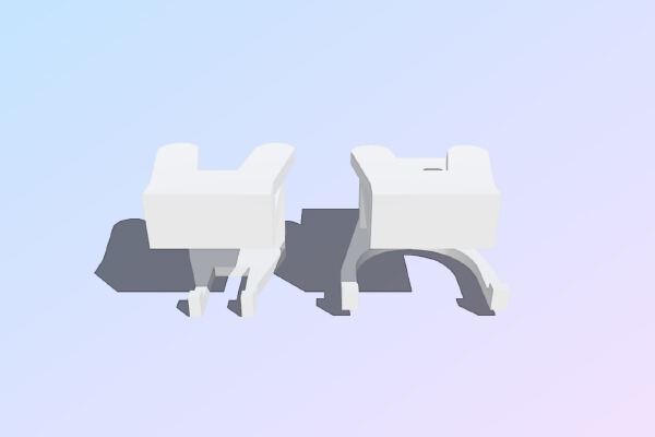 DE Razor and Badger Brush Shaving Kit Clips | 3d print model