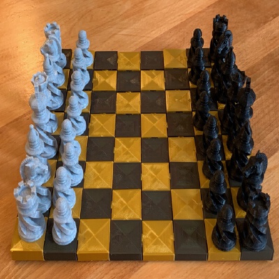 Parametric Interlocking Chess Board | 3d print model