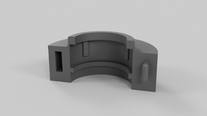 360 Degree WebCam Base & Lens Connector | 3d print model