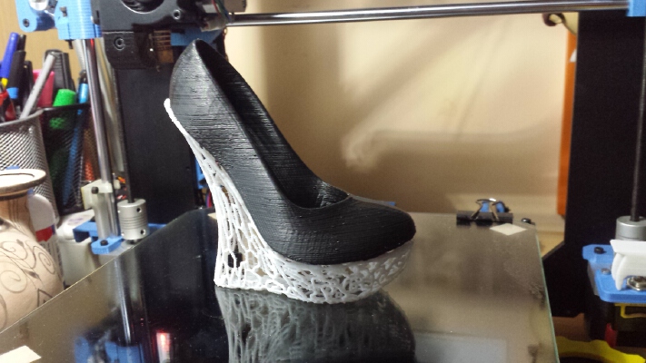 LACE woman high wedge shoe | 3d print model