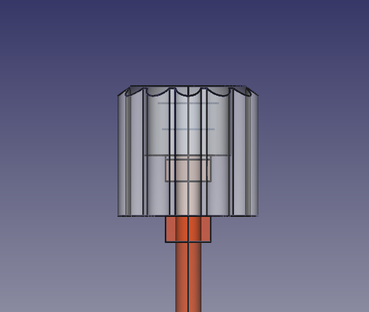 M3 bolt locknut with handle (15mm diameter)