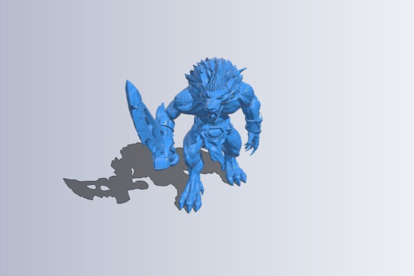 Werewolf Hybrid Form Barbarians | 3d print model