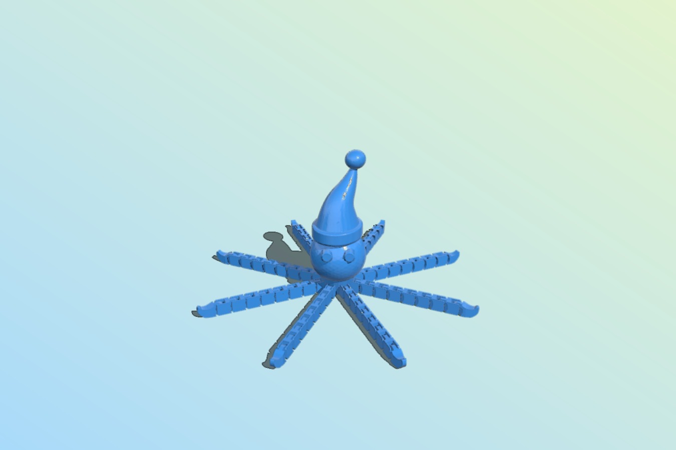 Chrismas Articulated Cartoon Octopus