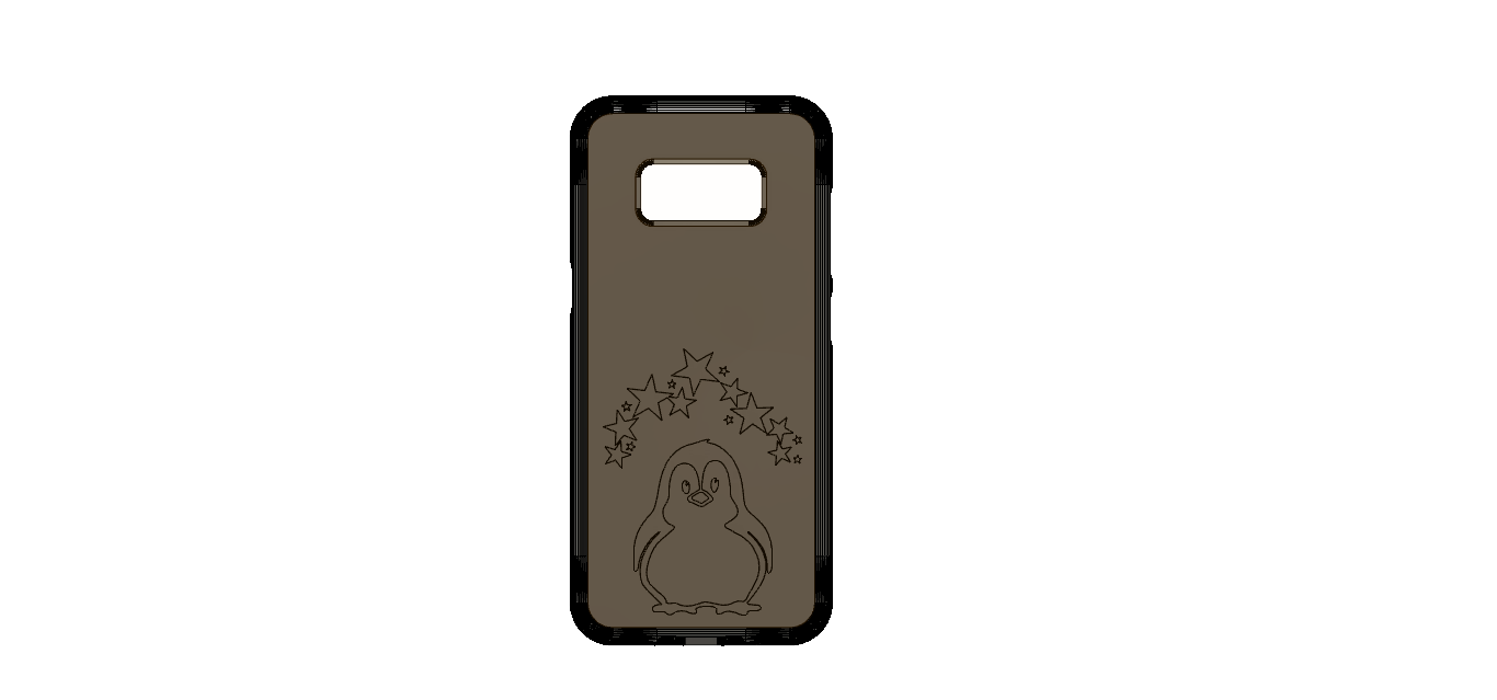 samsung galaxy s8 flexible case with penguin