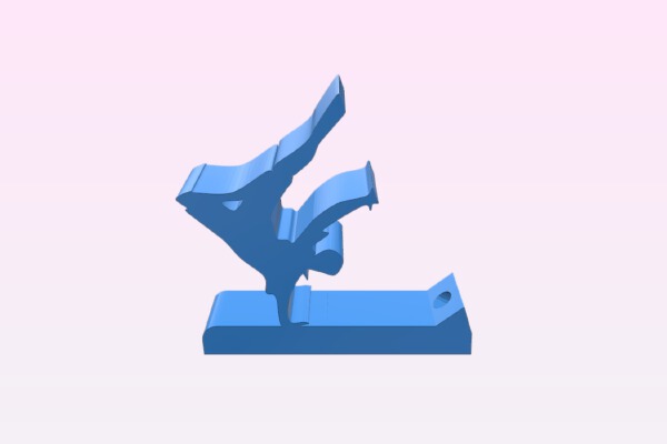smartphone stand- breakdance style | 3d print model
